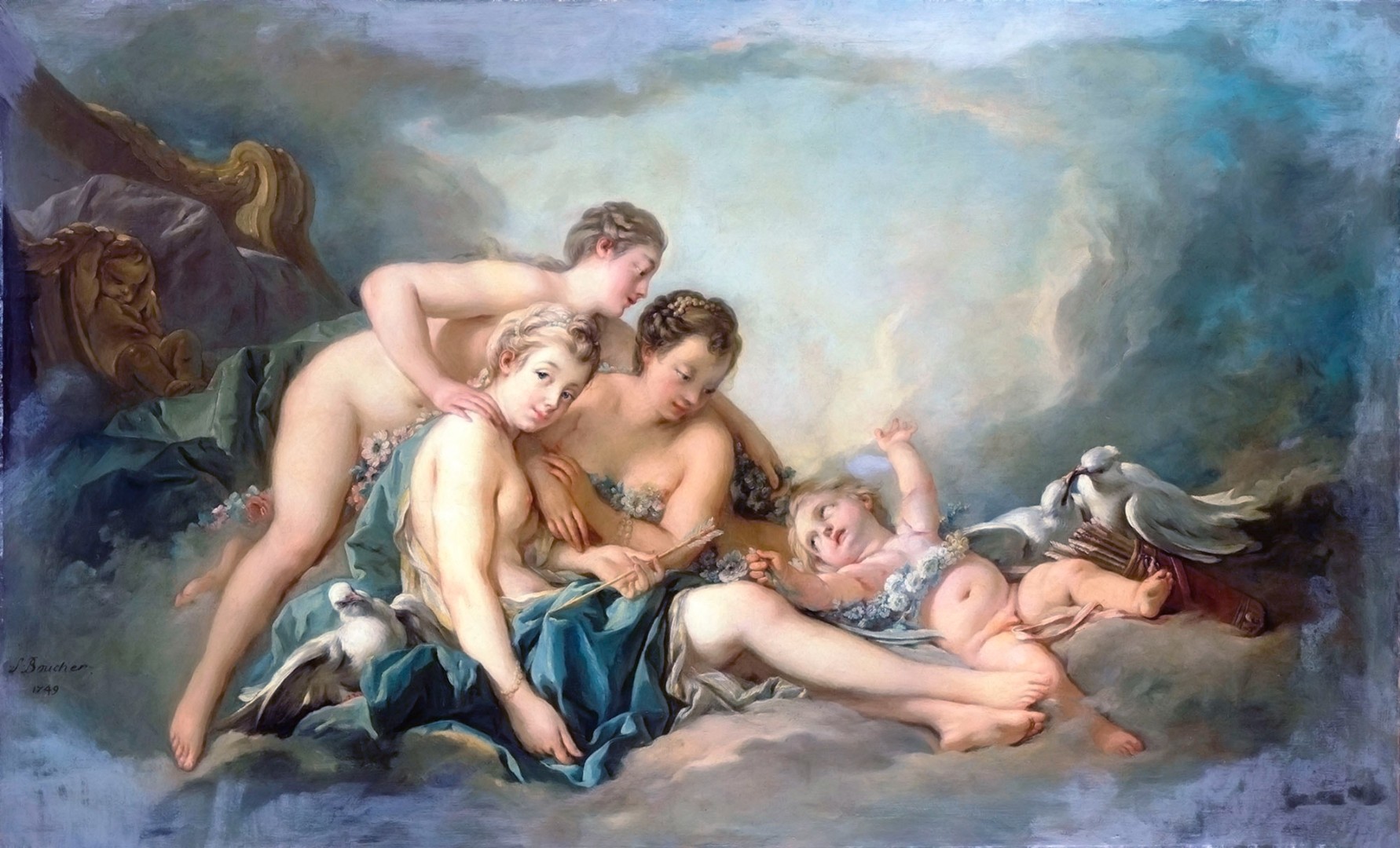 Эрот год. Художник Франсуа Буше. Франсуа Буше (François Boucher, 1703 - 1770) - Фра. Франсуа Буше картины рококо.