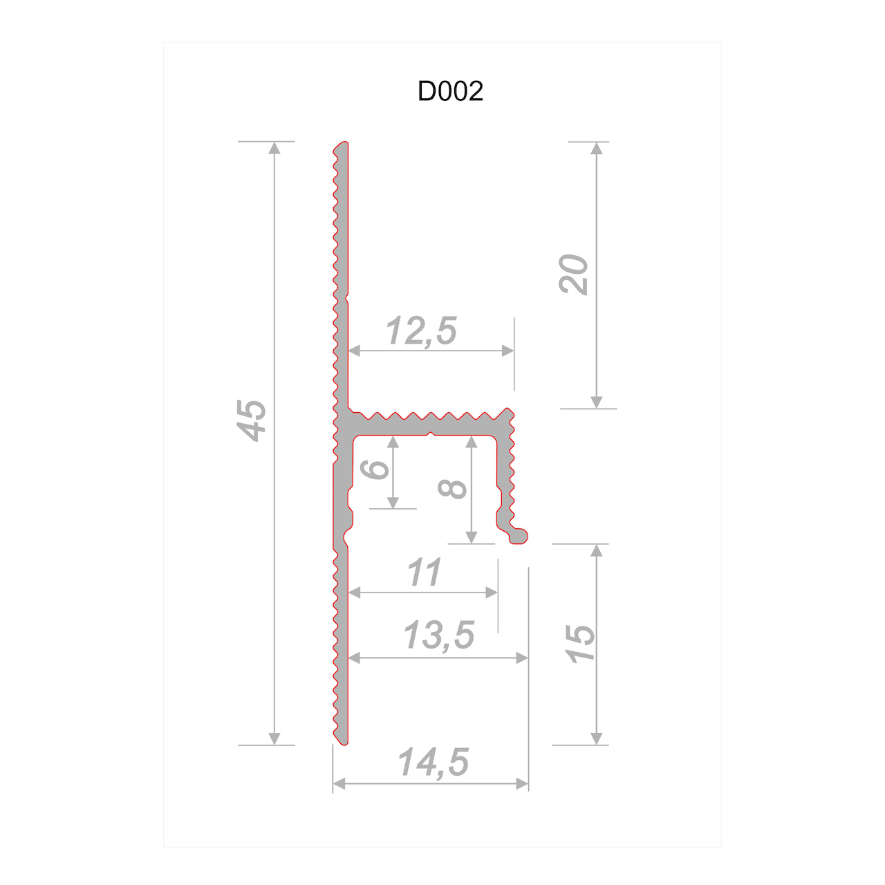 Теневой профиль Decaro арт D002A фото 2