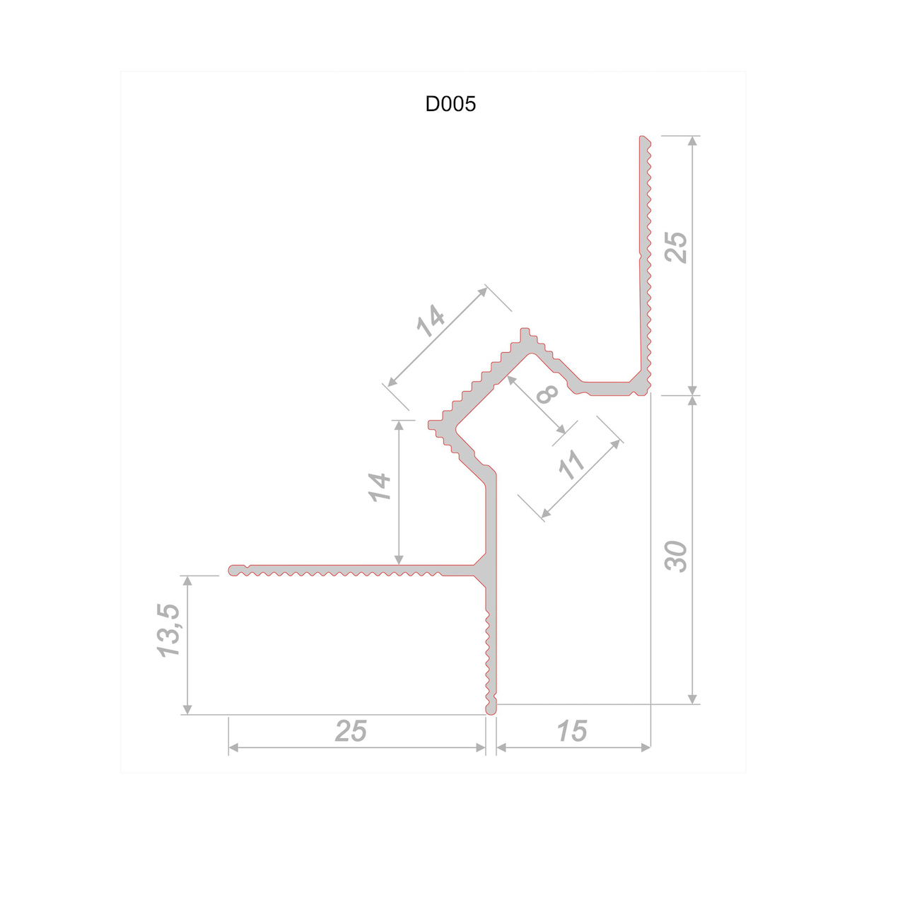 Теневой профиль Decaro арт D005A фото 2