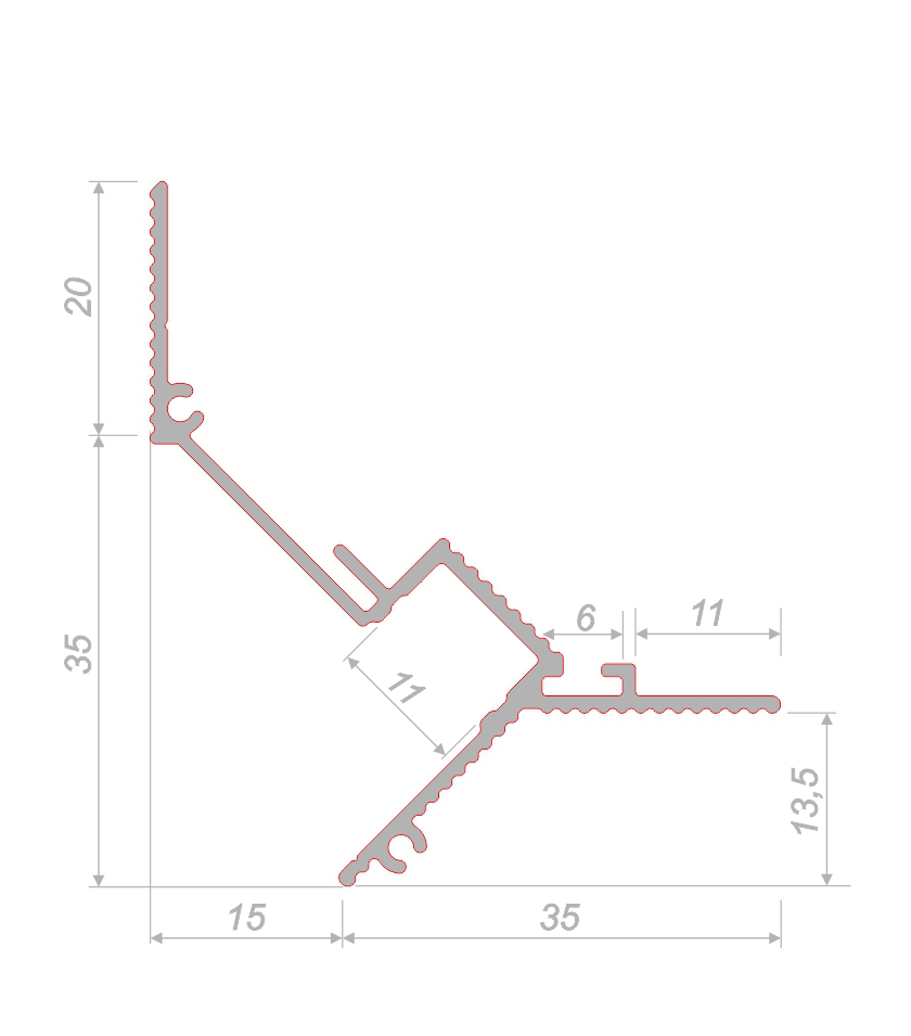 Теневой профиль Decaro арт D005A фото 2