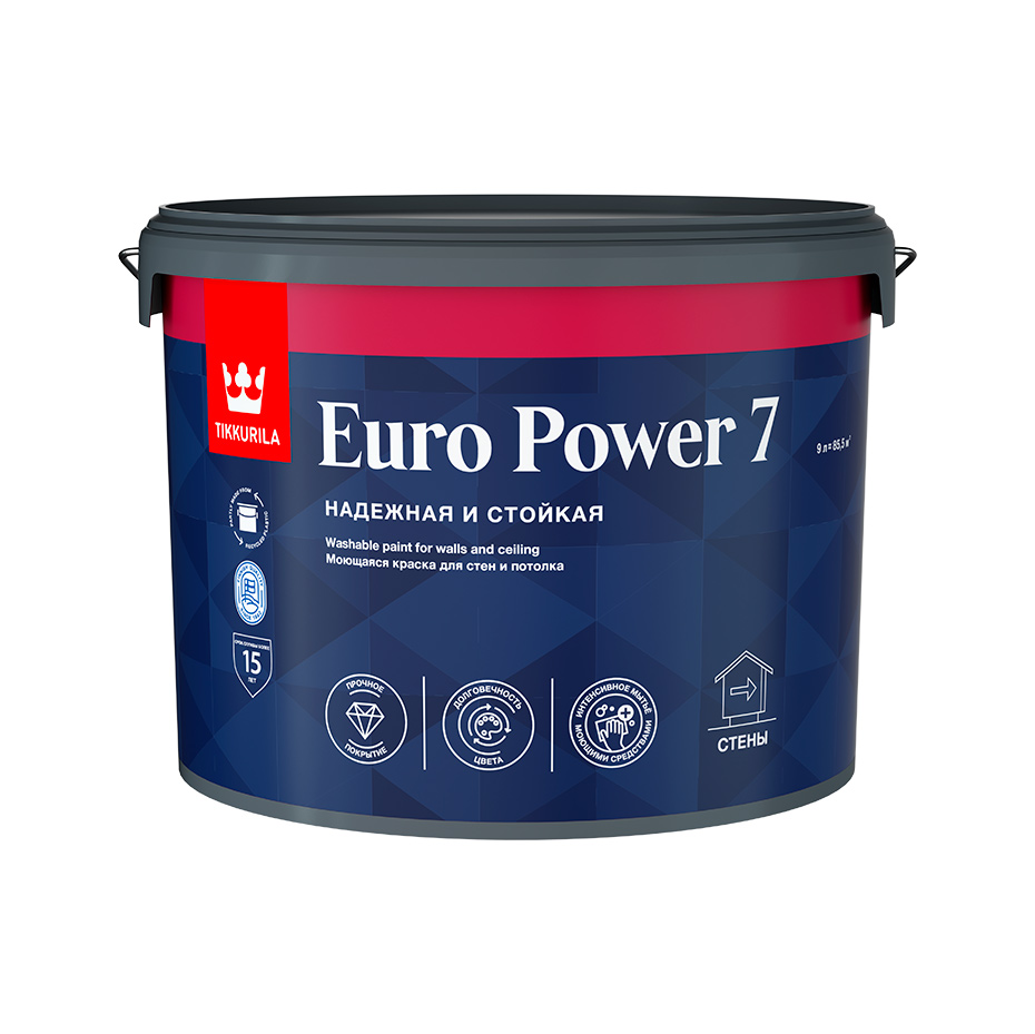 Интерьерная краска Tikkurila арт EURO POWER 7 A 9 фото 1