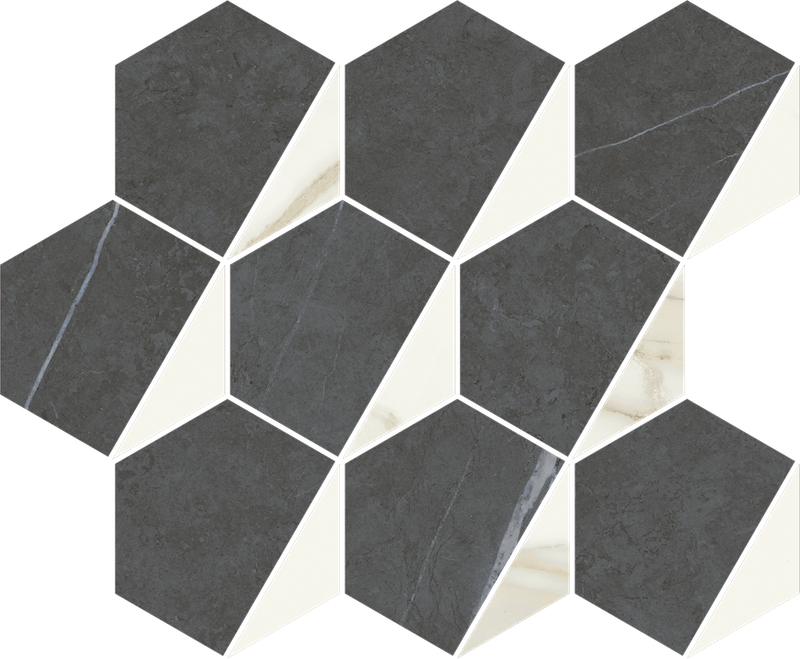 Мозаика Italon арт Metropolis Hexagon Cold фото 1