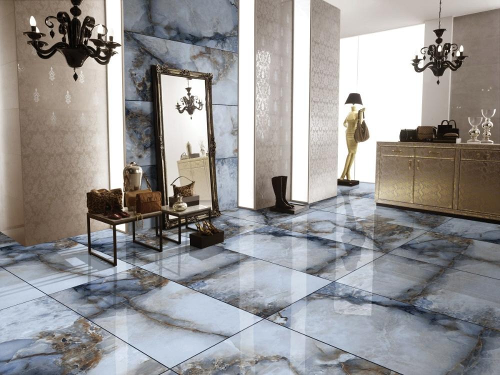 Керамогранит Primavera арт Jakarta Blue, carving, blue, 1200x600 фото 2