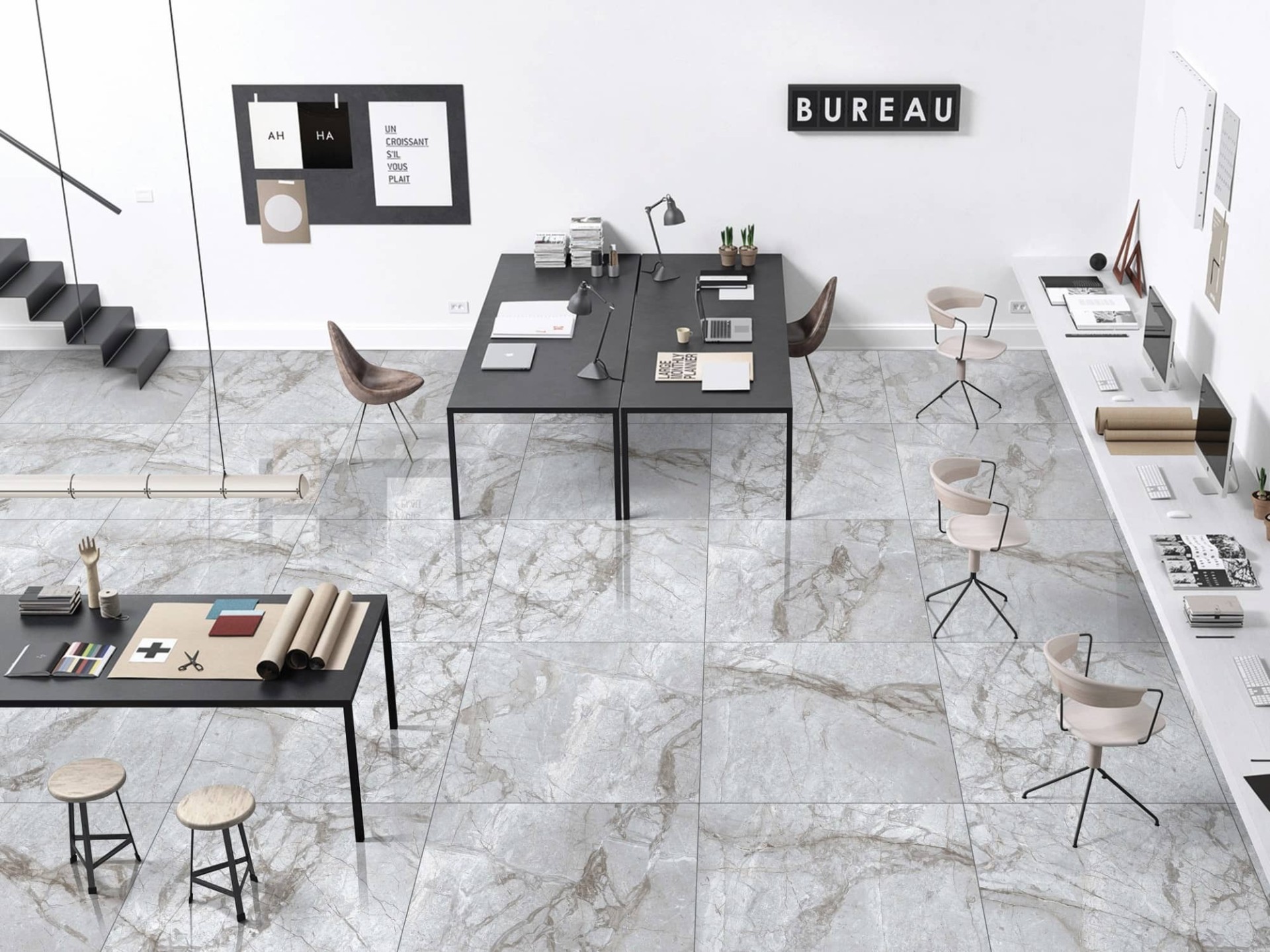 Керамогранит Primavera арт Lambert Bianco, polished, grey, 600x600 фото 2