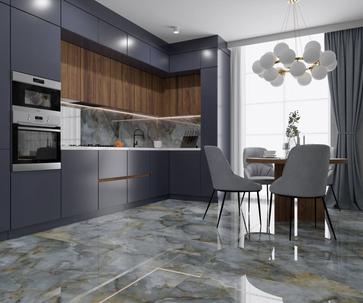 Керамогранит Primavera арт Marbillo, polished, blue, 1200х600 фото 2