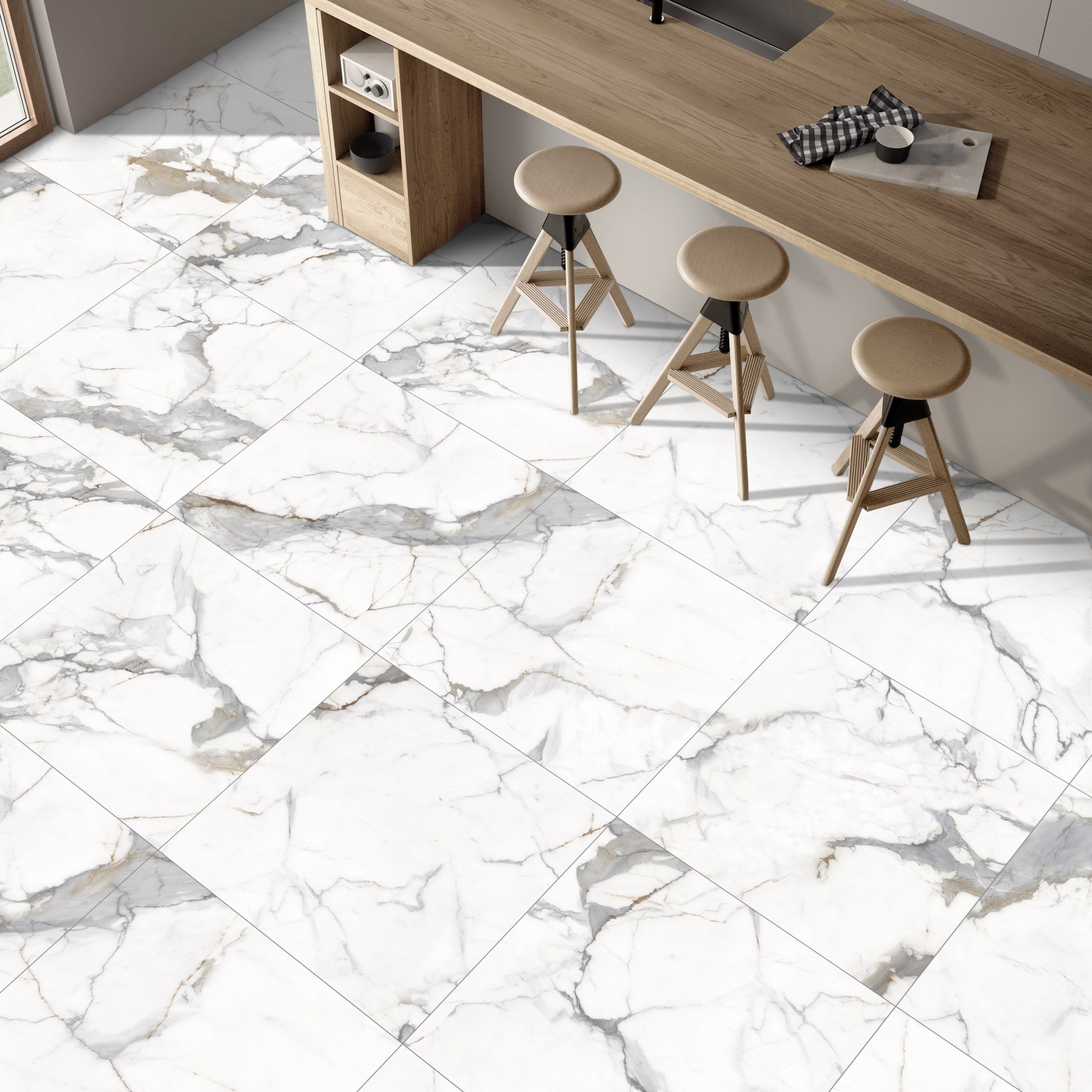 Керамогранит Primavera арт Maverick White, carving, white, 600x600 фото 2