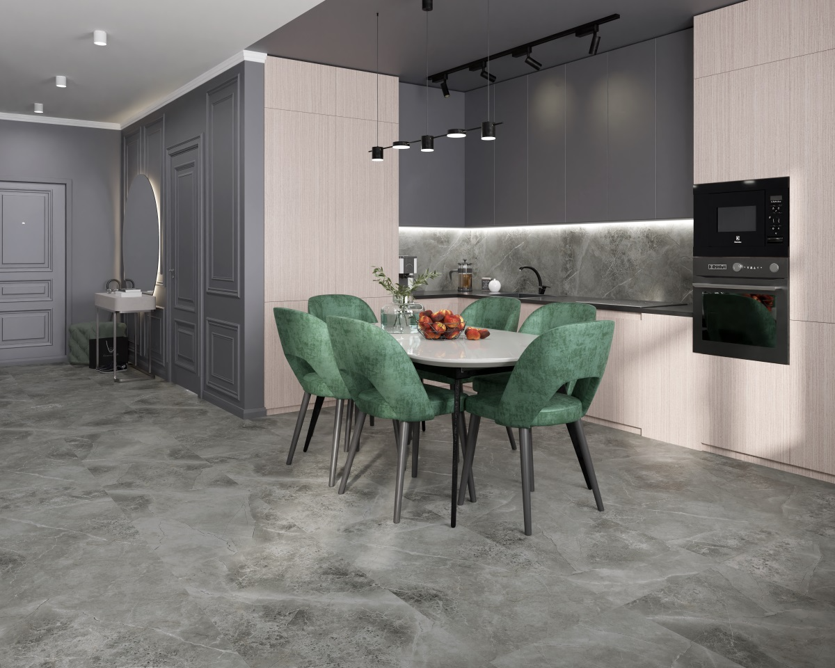 Керамогранит Primavera арт Romero Grey, carving, grey, 1200x600 фото 2