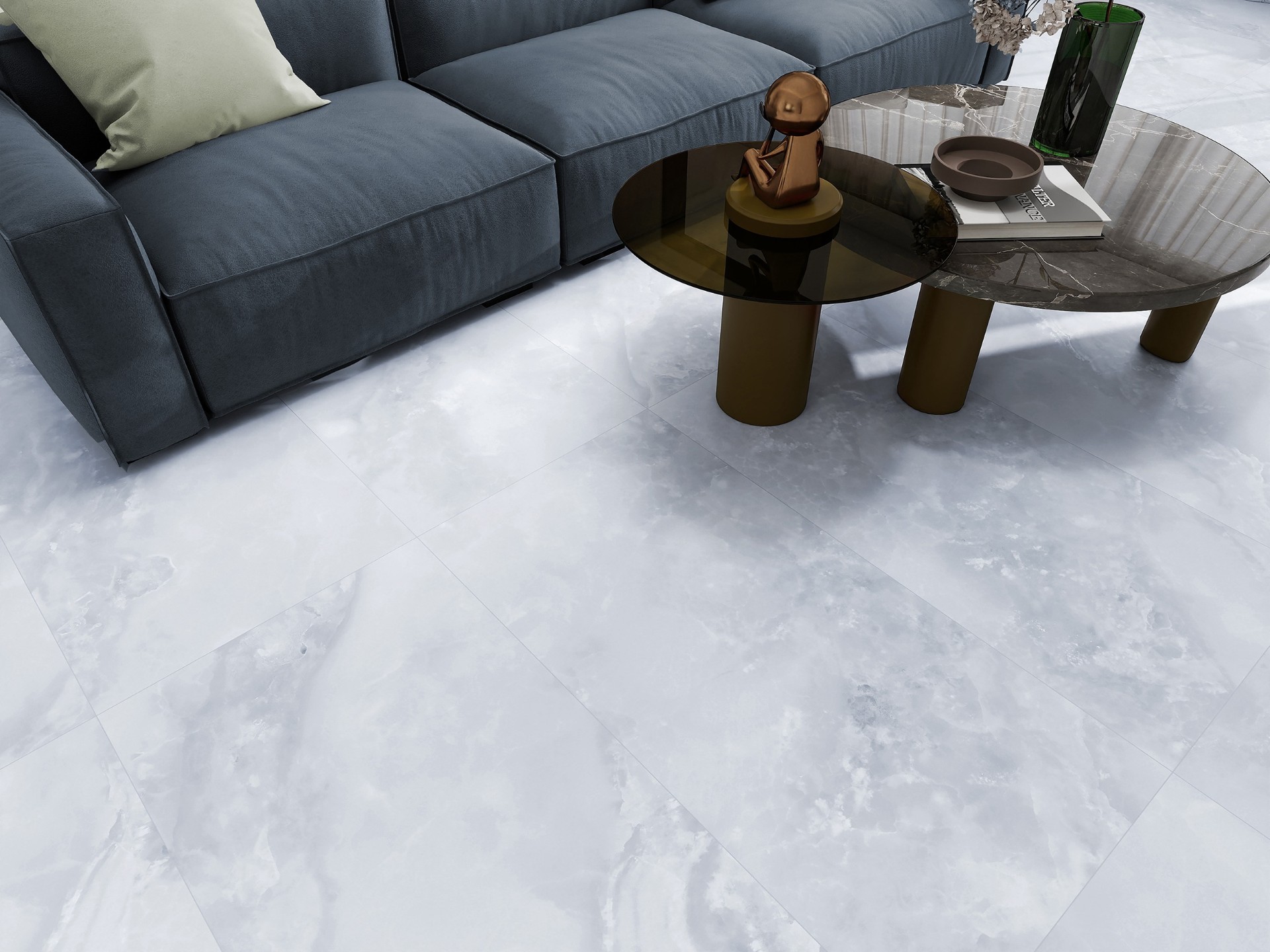Керамогранит Global Tile арт Релакс, синий, 1200х600 фото 2