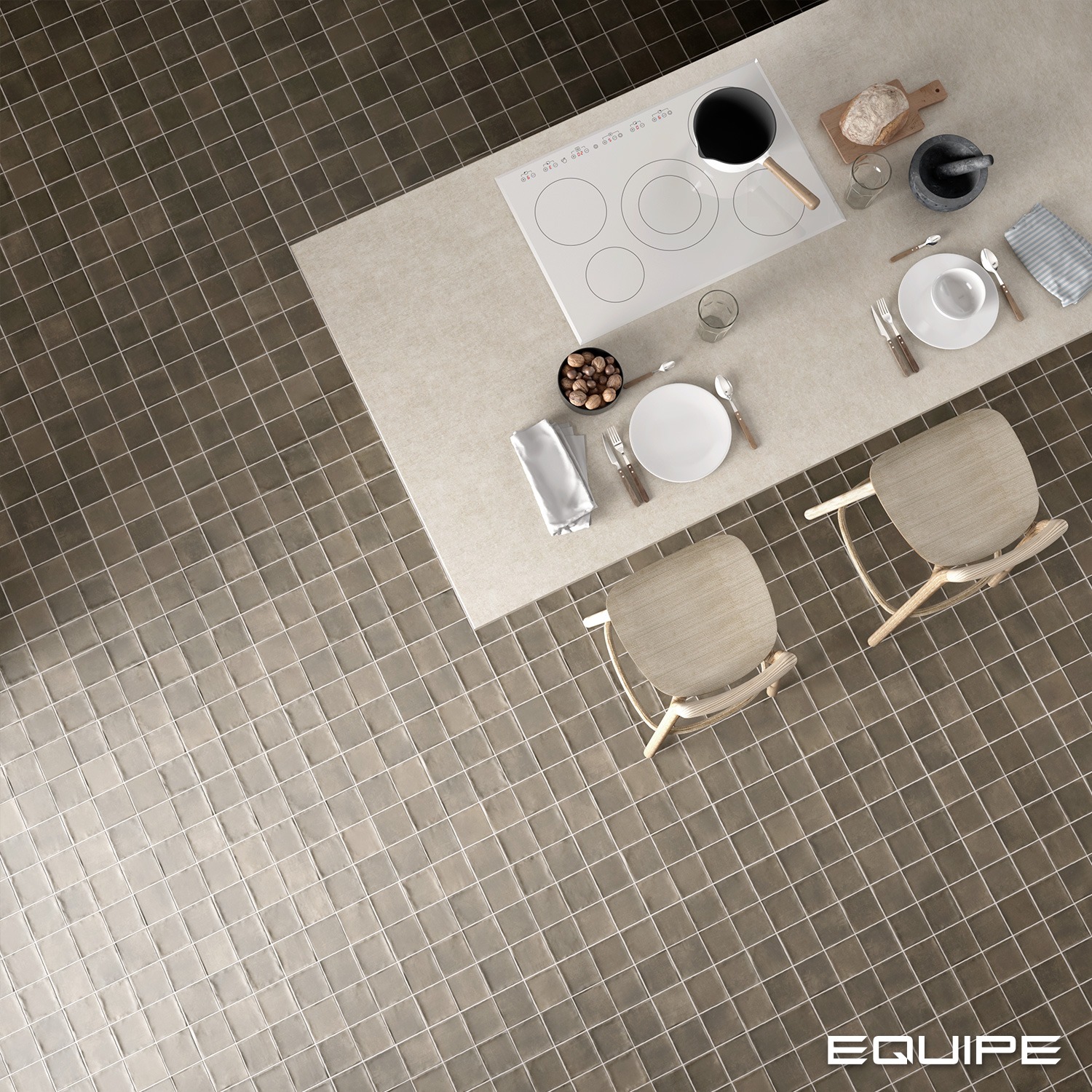 Керамогранит Equipe арт Argile, сacao, 100х100 фото 3