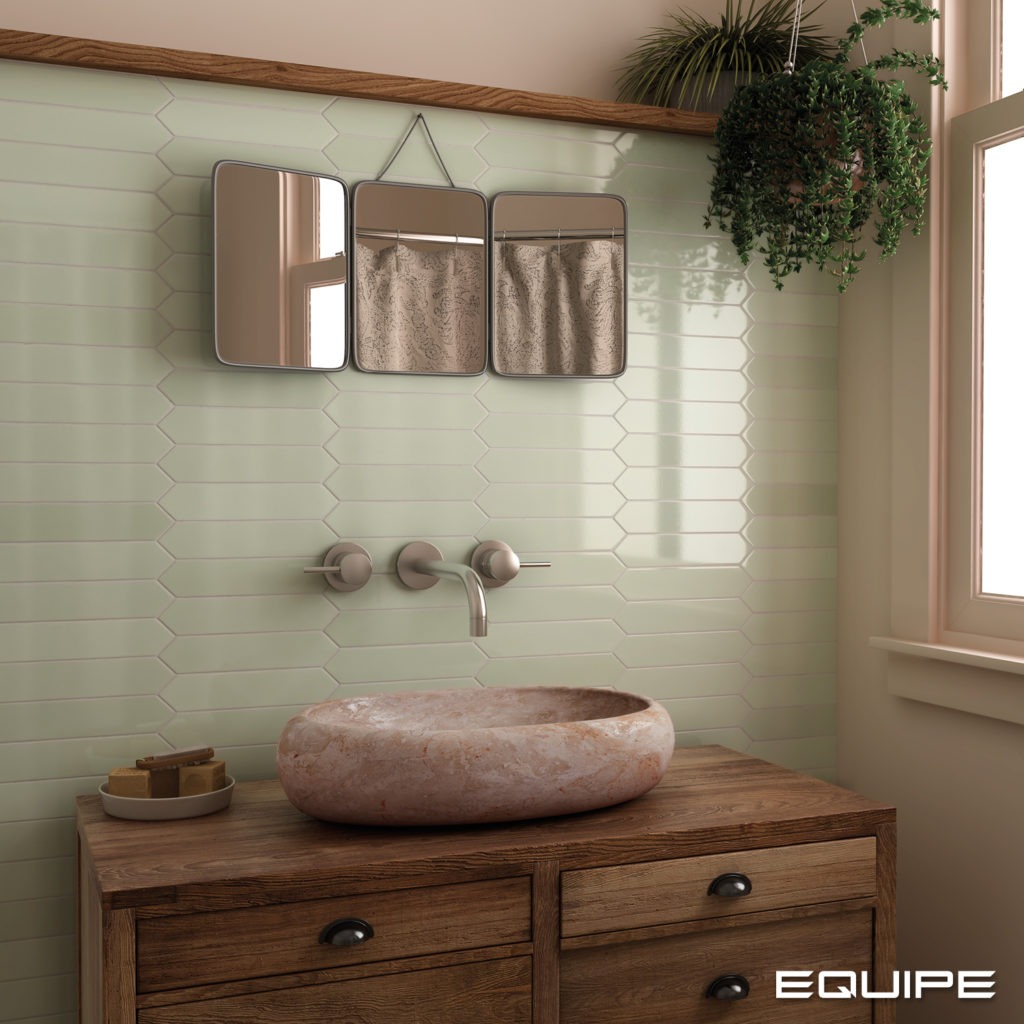 Керамическая плитка Equipe арт Arrow, green halite, 250х50 фото 3