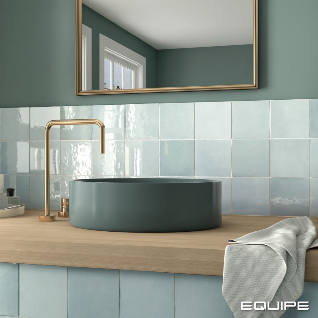 Керамическая плитка Equipe арт Artisan, aqua, 132х132 фото 3