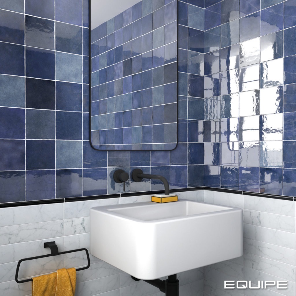 Керамическая плитка Equipe арт Artisan, colonial blue, 132х132 фото 3