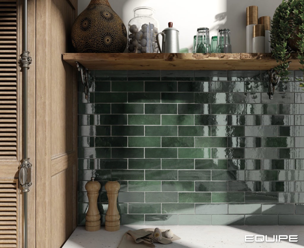 Керамическая плитка Equipe арт Artisan, moss green, 200х65 фото 2