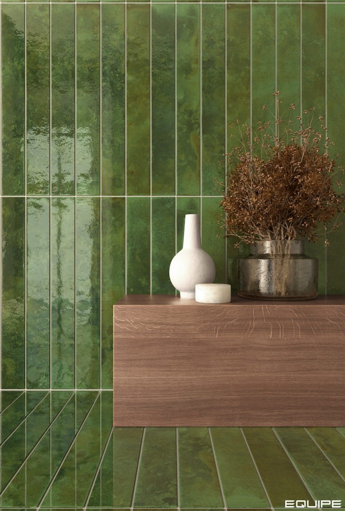 Керамическая плитка Equipe арт Bali, green, 400х50 фото 4