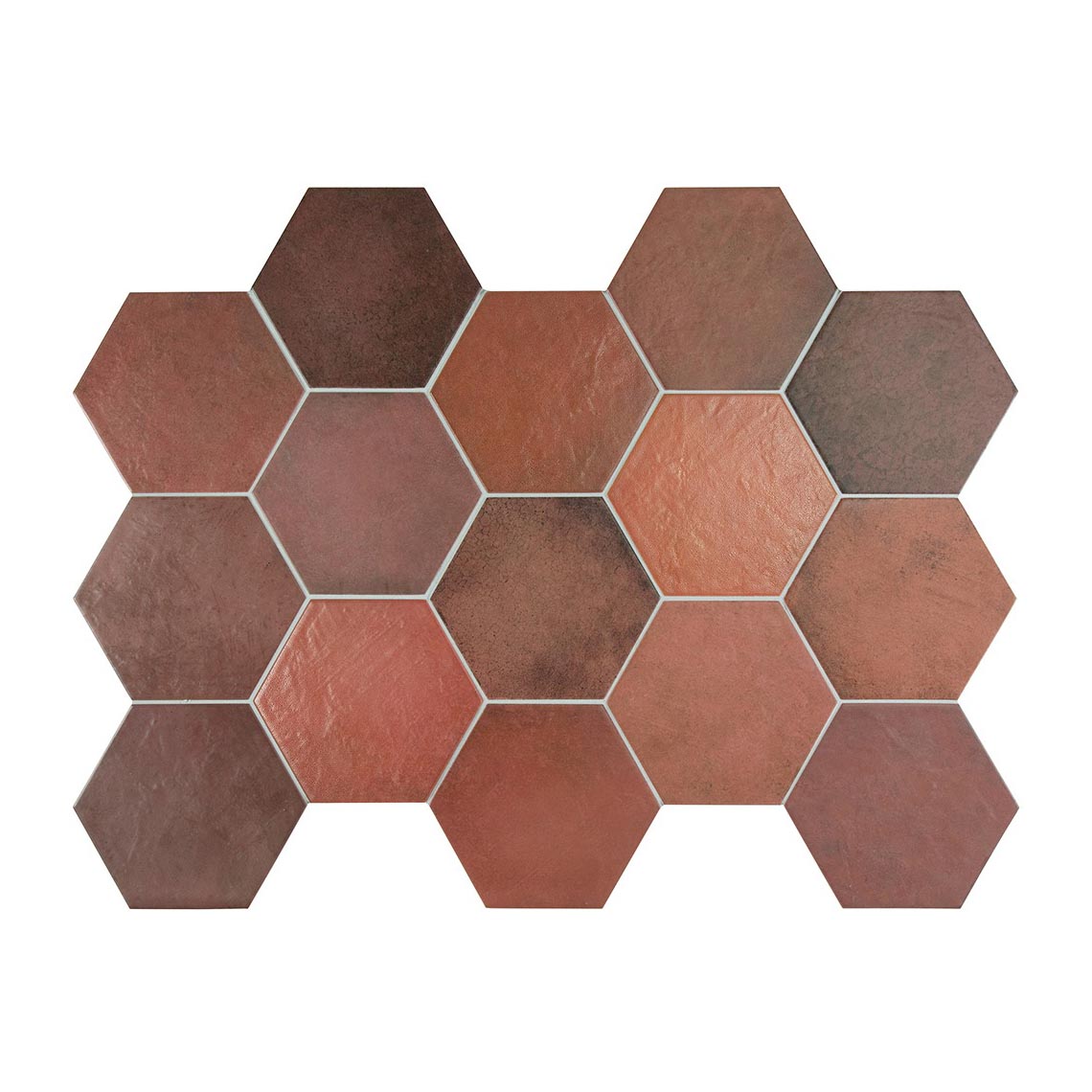 Керамическая плитка Equipe арт Heritage Hexagono, wine, 200х175 фото 1