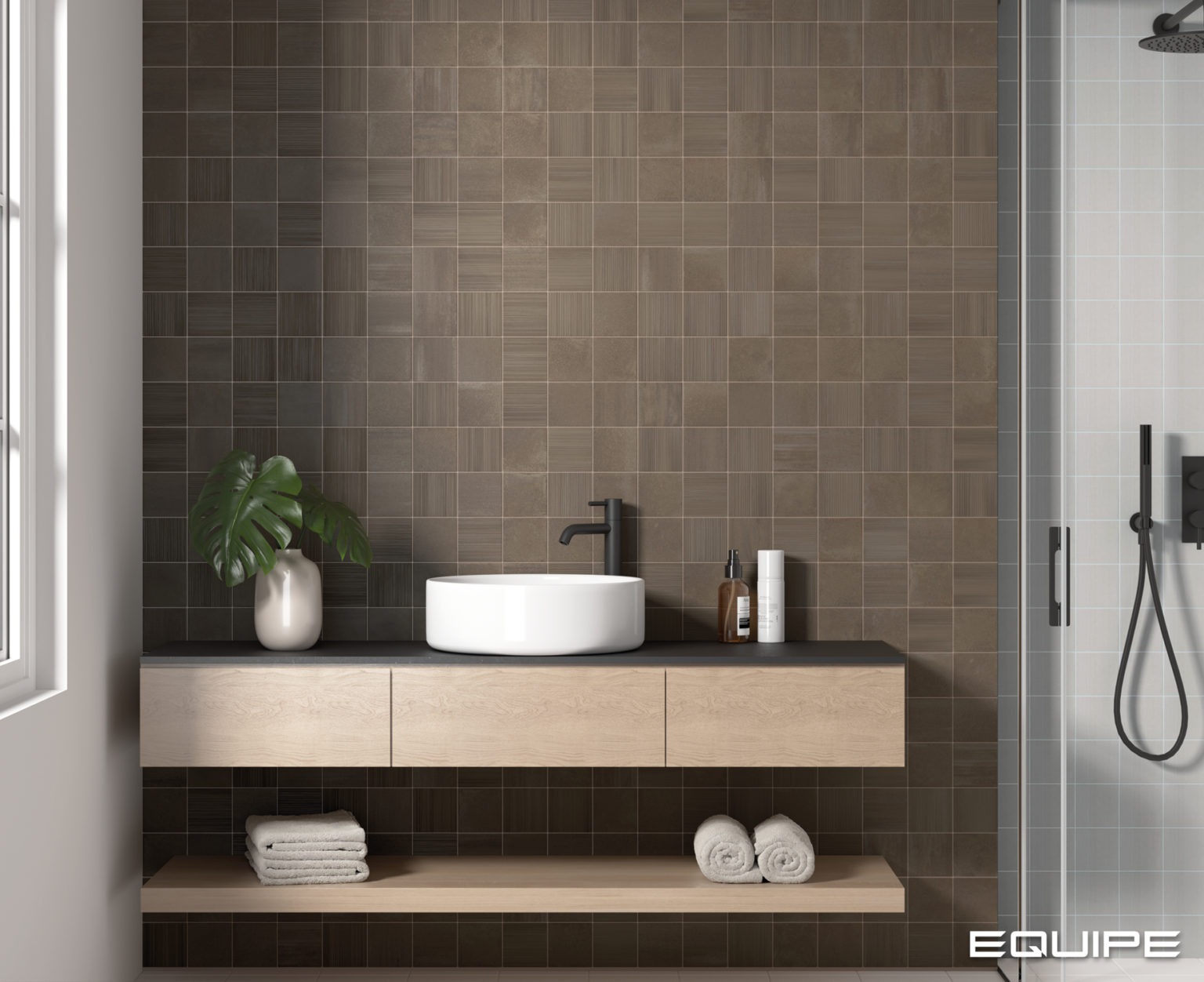 Керамогранит Equipe арт Hikari, brown, 100х100 фото 2