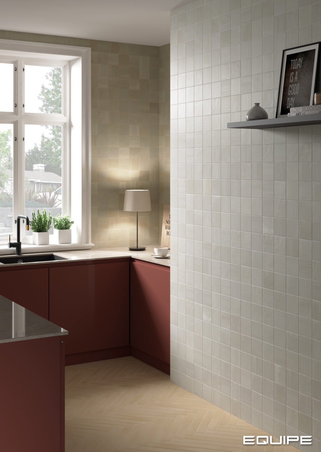 Керамическая плитка Equipe арт Hikari Decor, almond, 100х100 фото 2