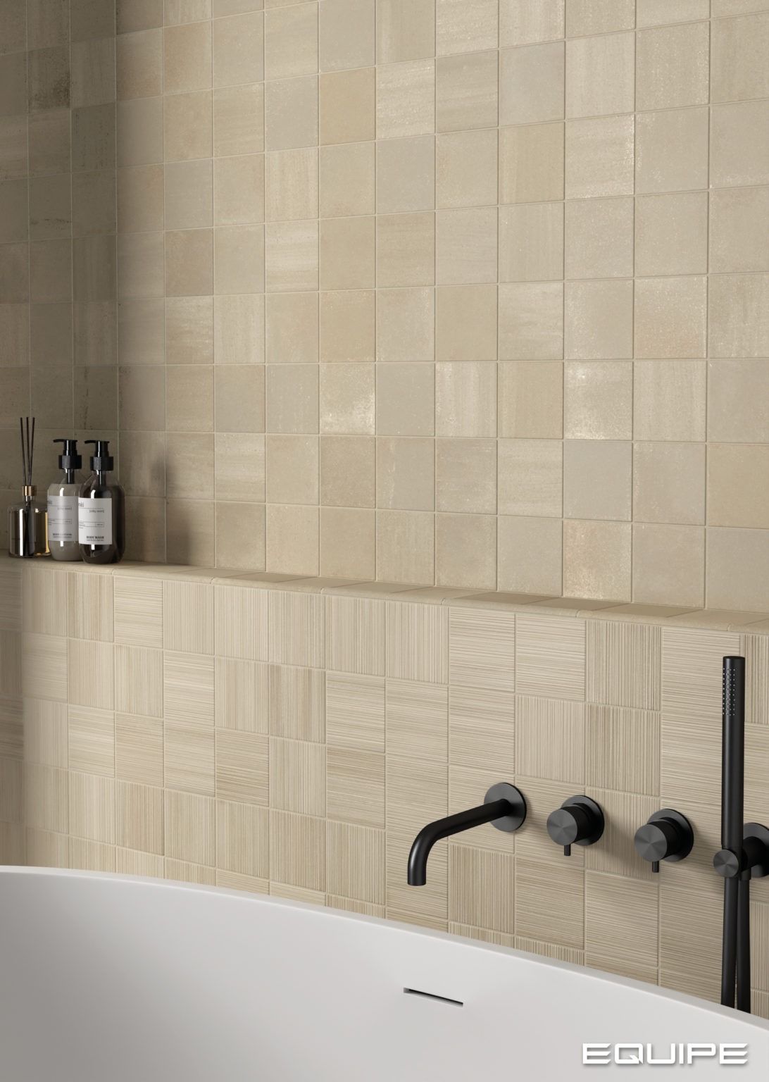 Керамическая плитка Equipe арт Hikari Decor, fawn, 100х100 фото 3