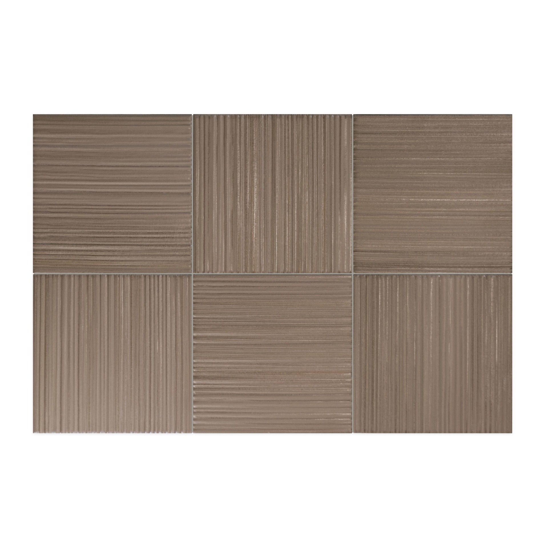 Керамическая плитка Equipe арт Hikari Decor, brown, 100х100 фото 1