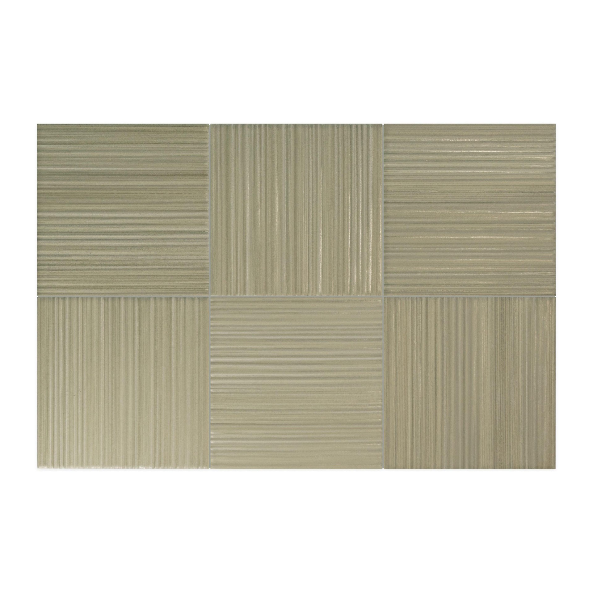 Керамическая плитка Equipe арт Hikari Decor, sage, 100х100 фото 1