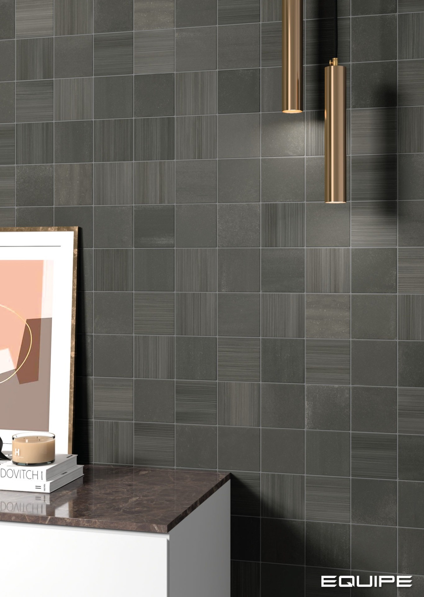 Керамическая плитка Equipe арт Hikari Decor, ebony, 100х100 фото 2