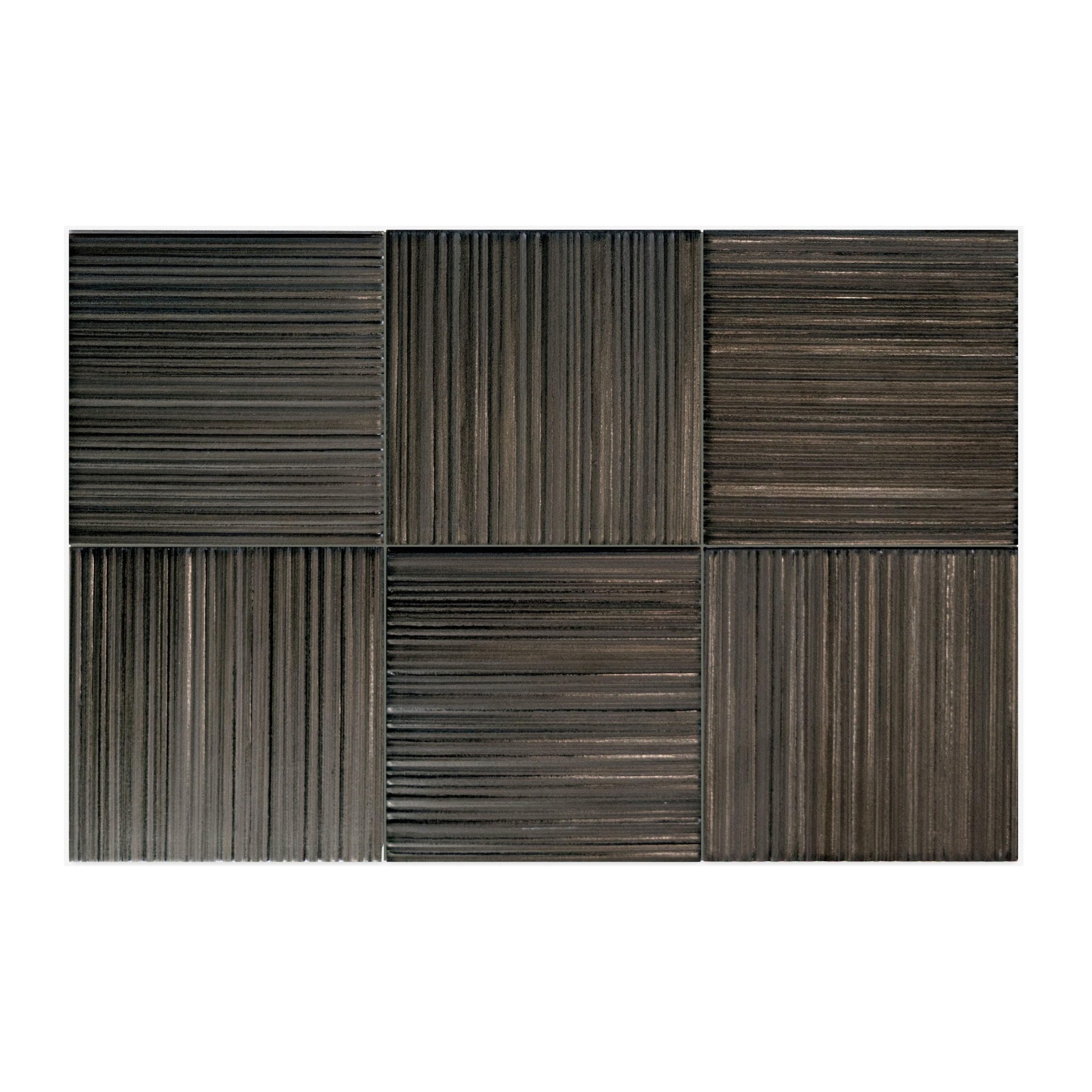Керамическая плитка Equipe арт Hikari Decor, ebony, 100х100 фото 1