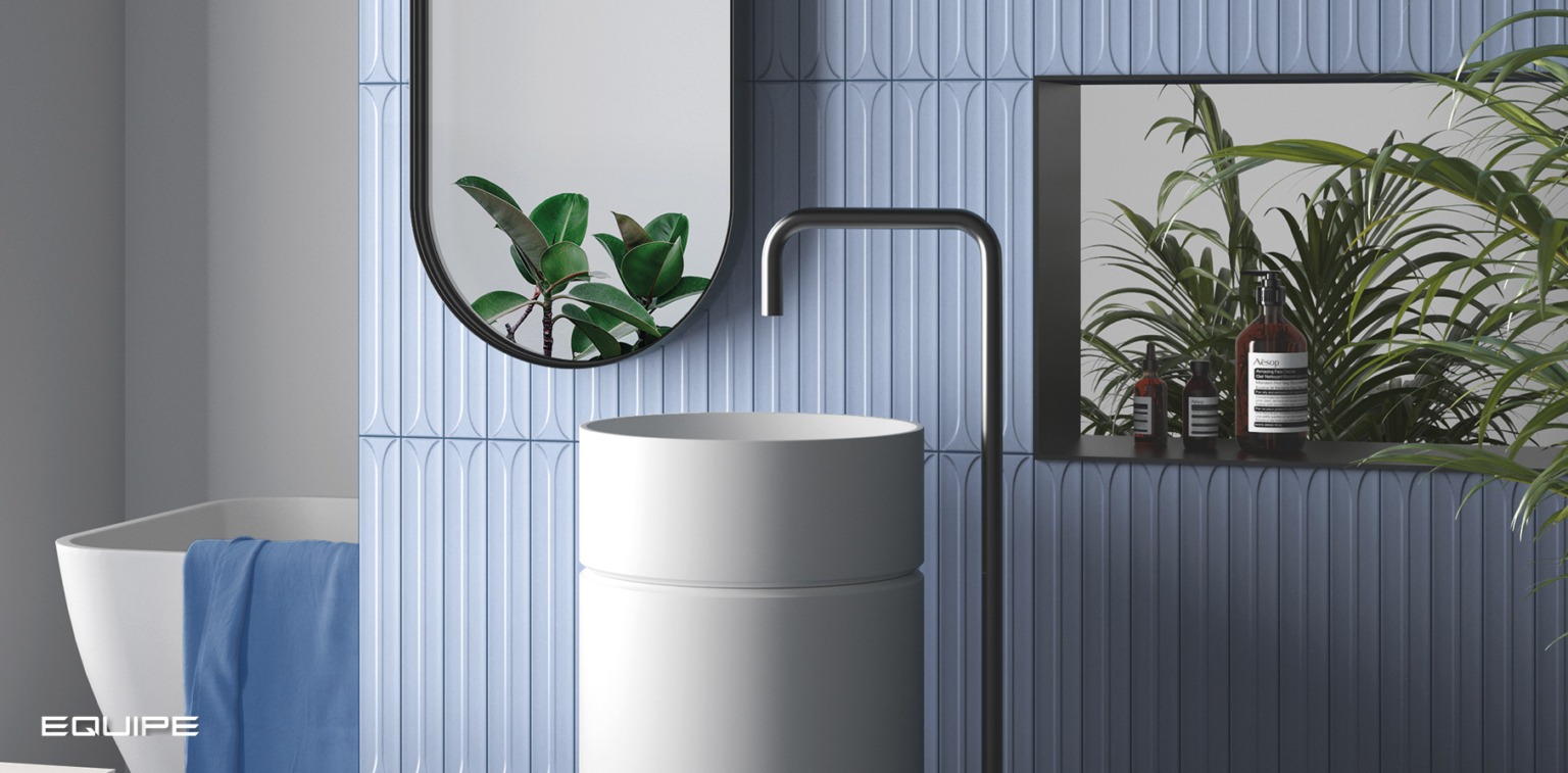 Керамическая плитка Equipe арт Hopp Bro, blue, 400х50 фото 2