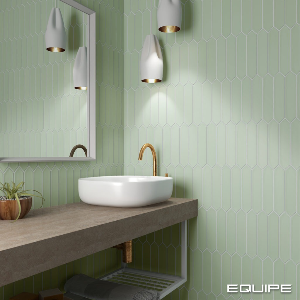 Керамическая плитка Equipe арт Lanse, mint, 250х50 фото 3