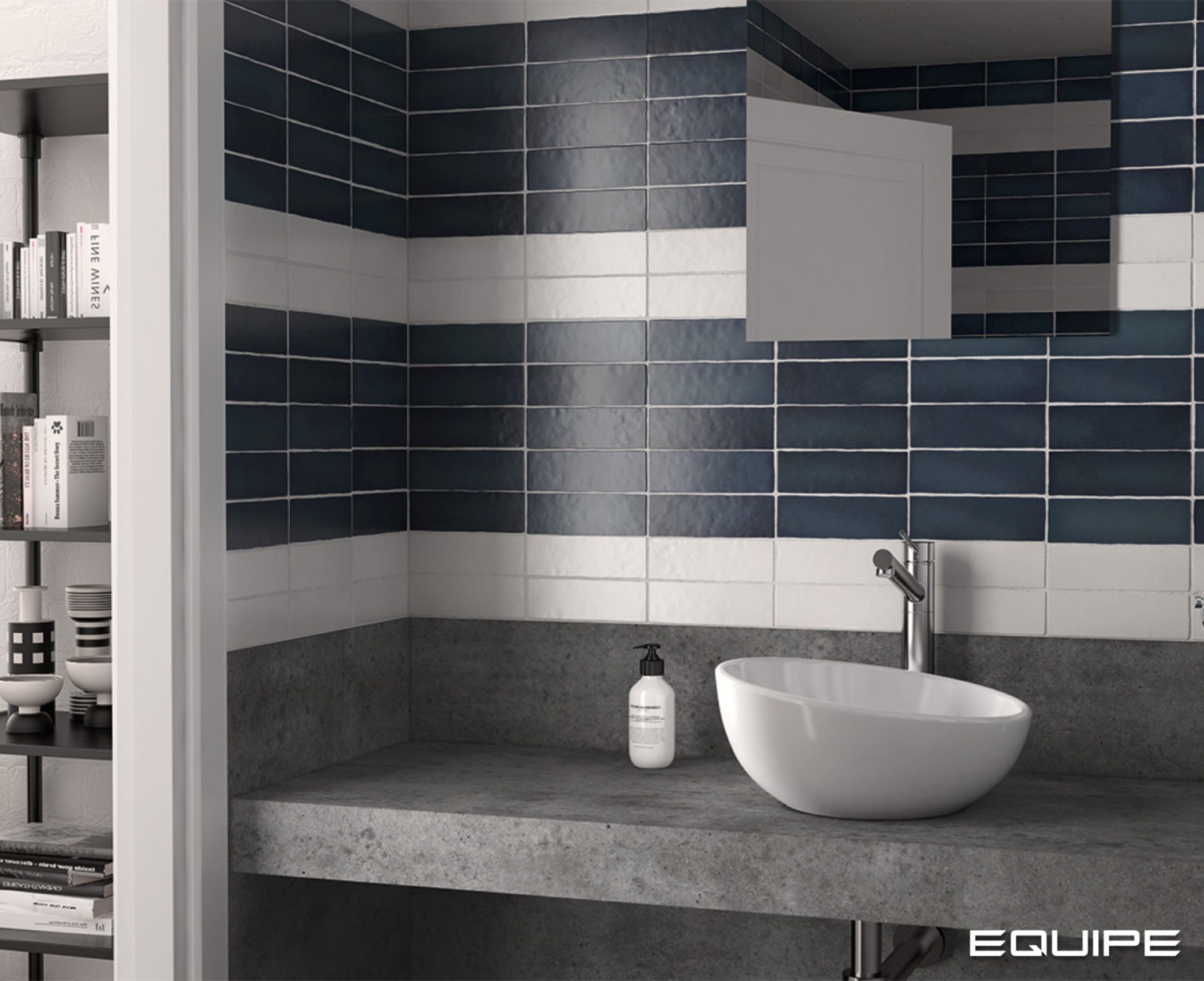 Керамическая плитка Equipe арт Magma, sea blue, 200х65 фото 2