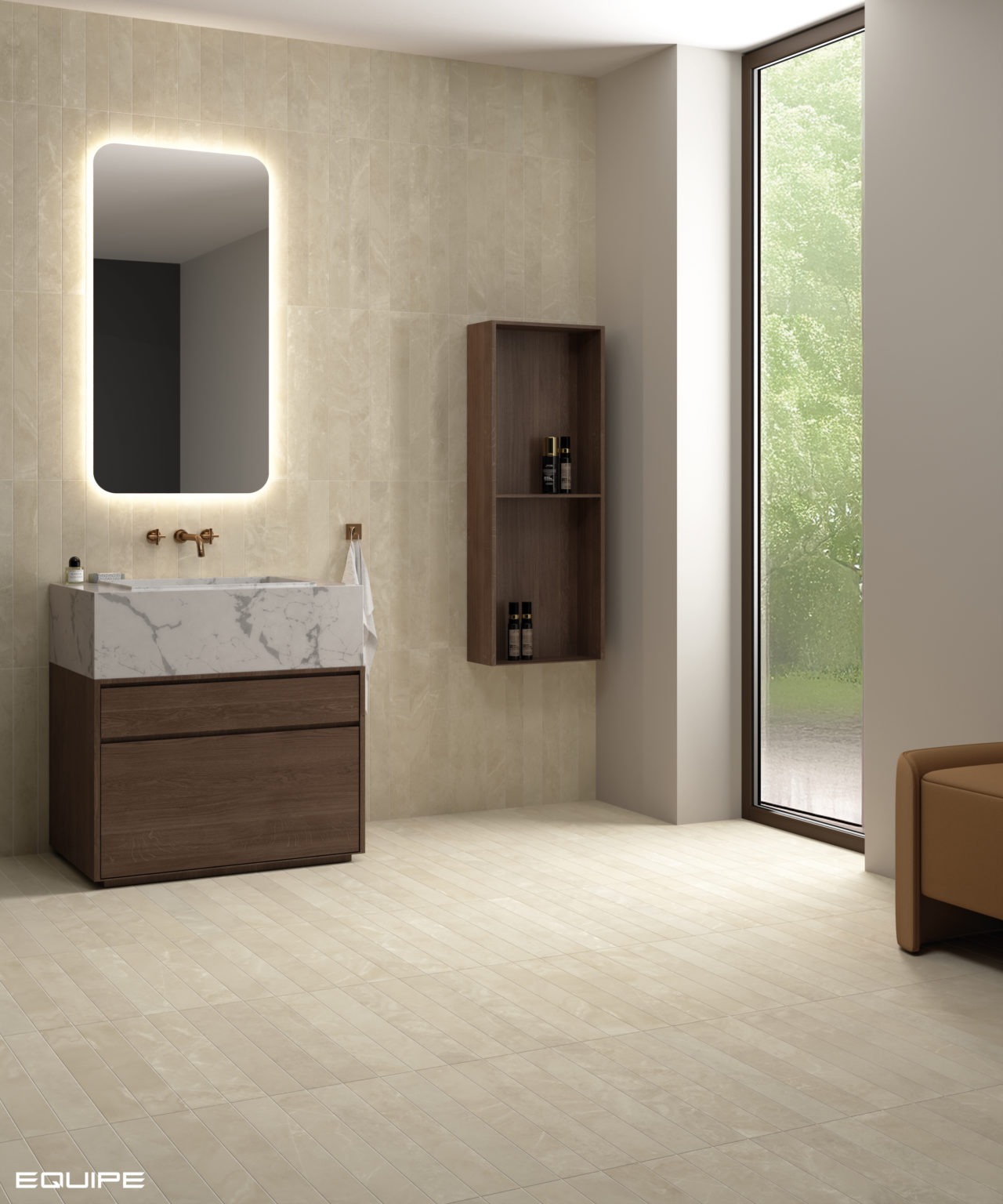 Керамогранит Equipe арт Marmoris, taupe, 600x75 фото 3