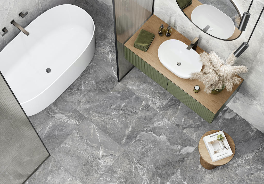 Керамогранит New Trend арт Вайлд, темно-серый, 600x600 фото 2