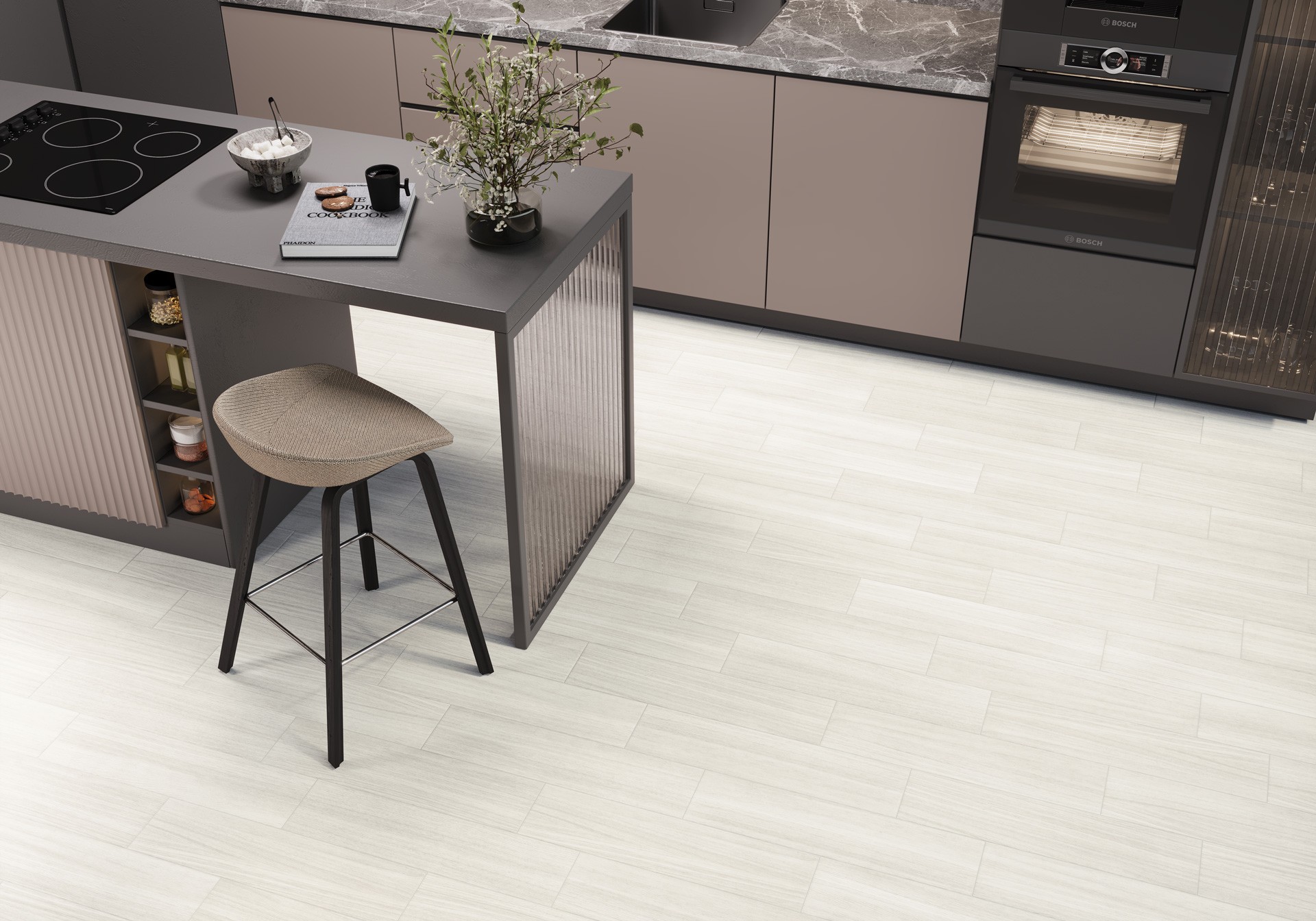 Керамогранит New Trend арт Экстравуд, светло-серый, 602x151 фото 2