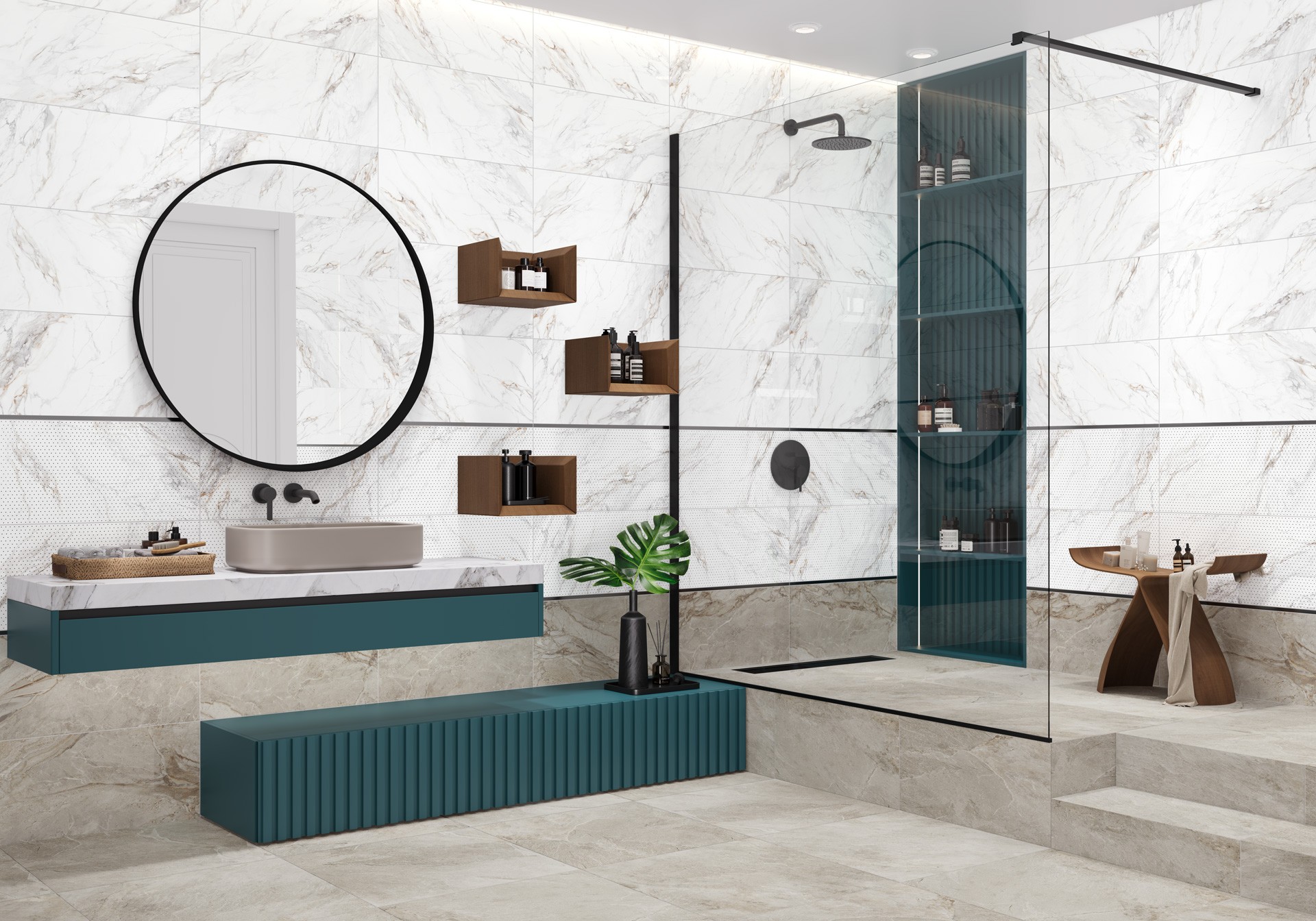 Керамическая плитка New Trend арт Интенсити, белый, 600x300 фото 3