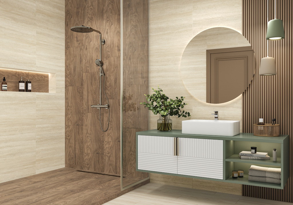 Керамогранит Alma Ceramica арт Альтесс, бежевый, 600х300 фото 2