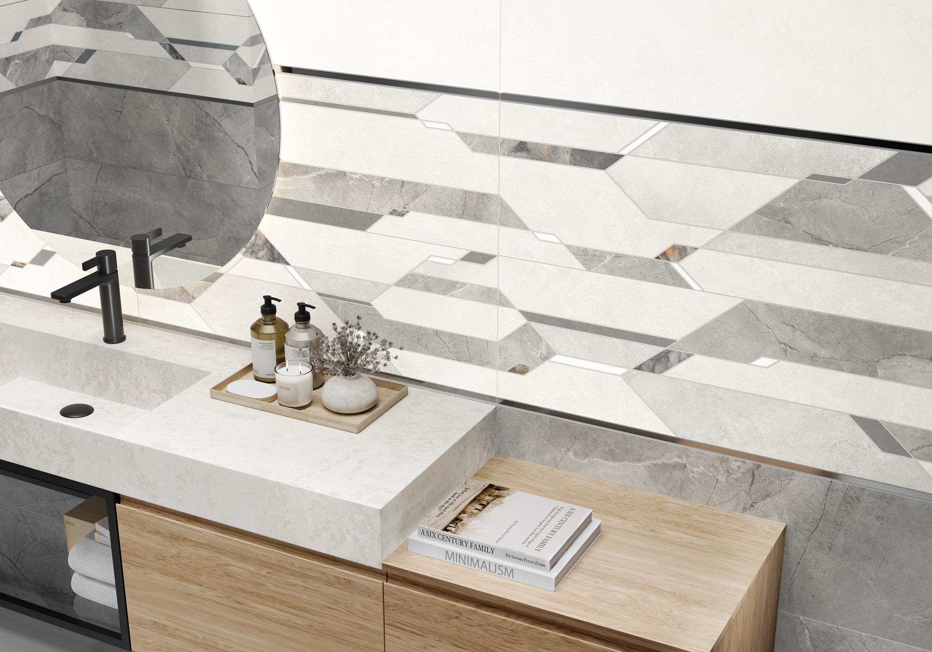 Керамогранит Alma Ceramica арт Антурин, белый, 900х300 фото 2