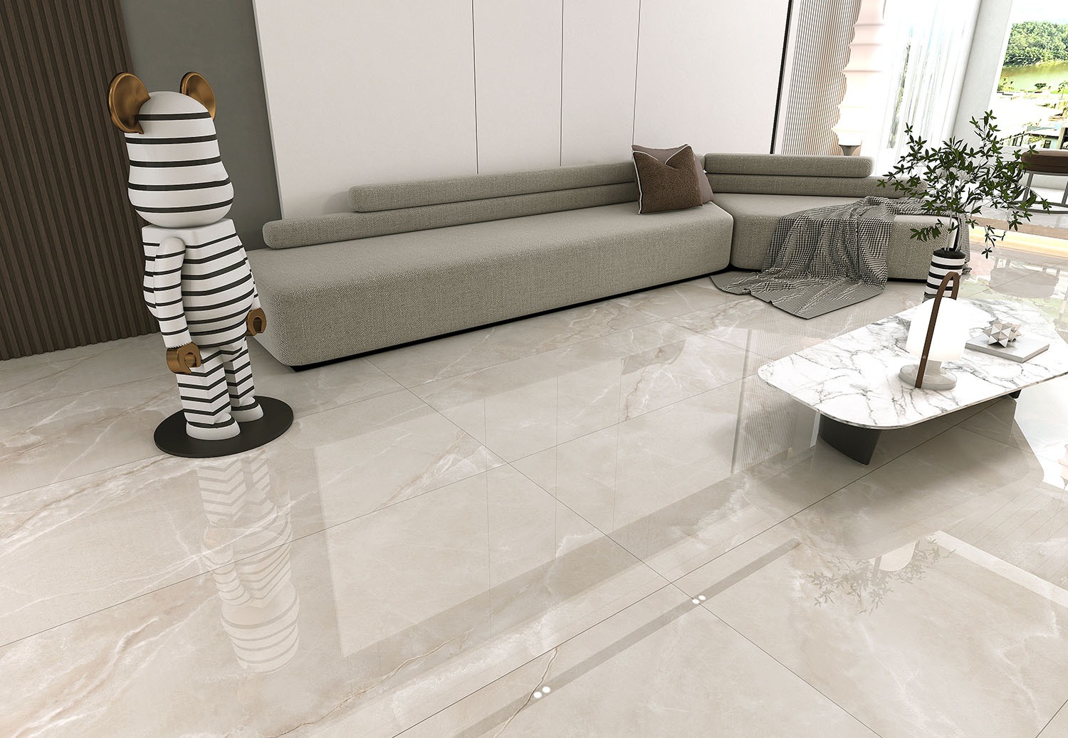 Керамогранит Global Tile арт Бриз, бежевый, 1200х600 фото 2