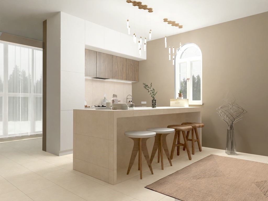 Керамогранит Global Tile арт Известняк, бежевый, 800x400 фото 3
