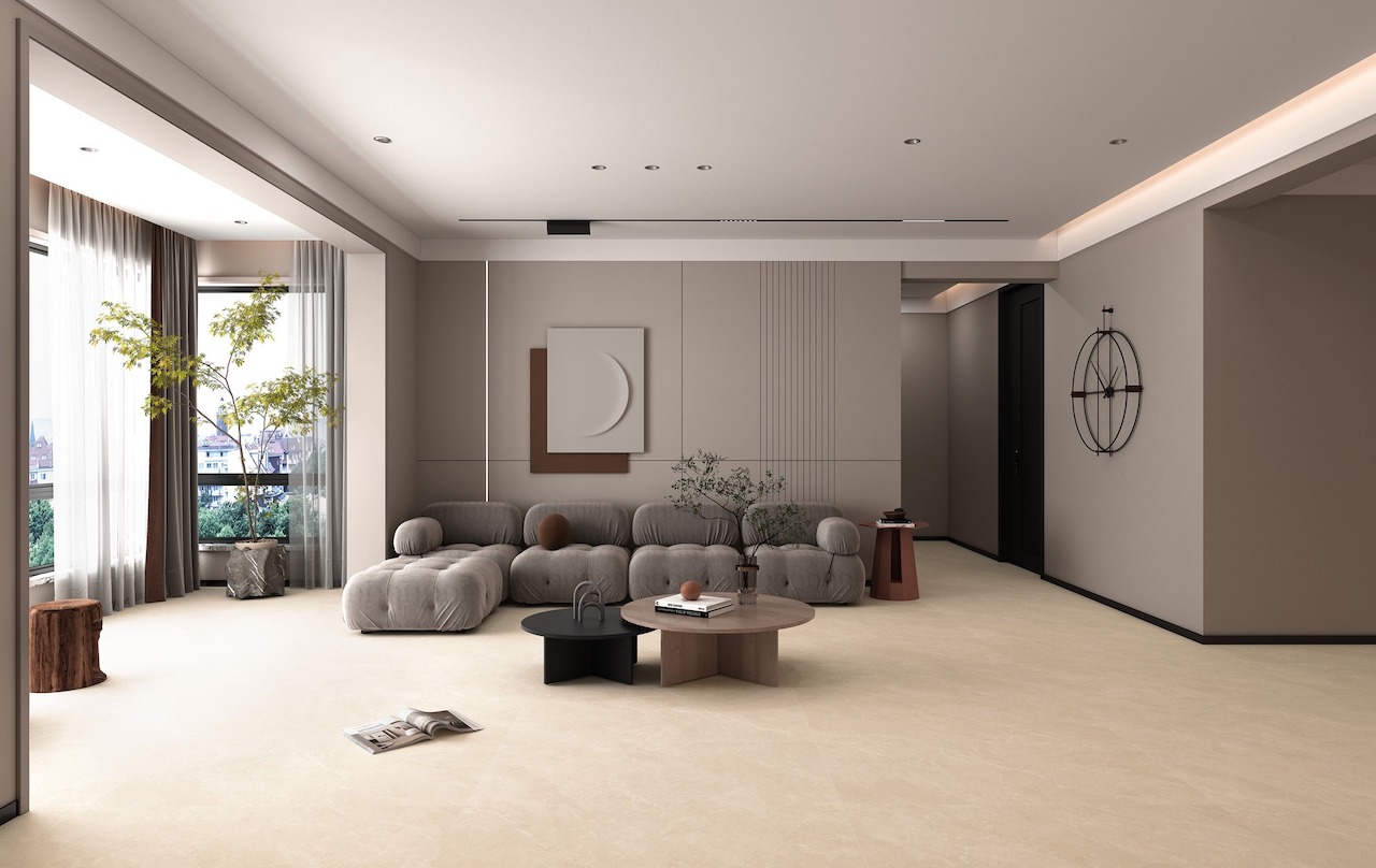 Керамогранит Global Tile арт Шелк, светло-бежевый, 1200х600 фото 2