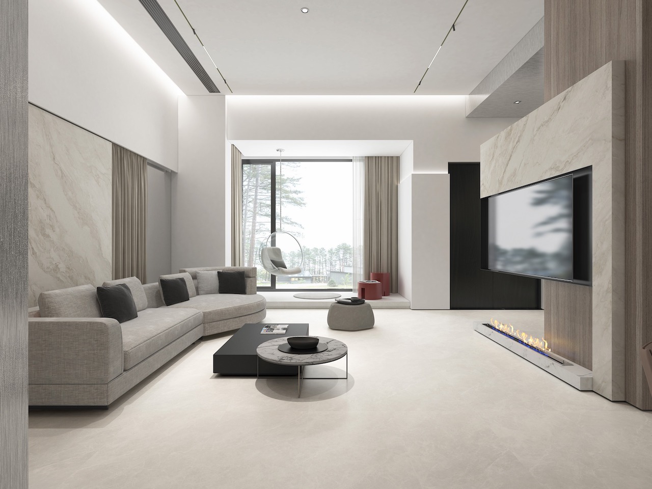 Керамогранит Global Tile арт Шелк, серо-бежевый, 1200х600 фото 6