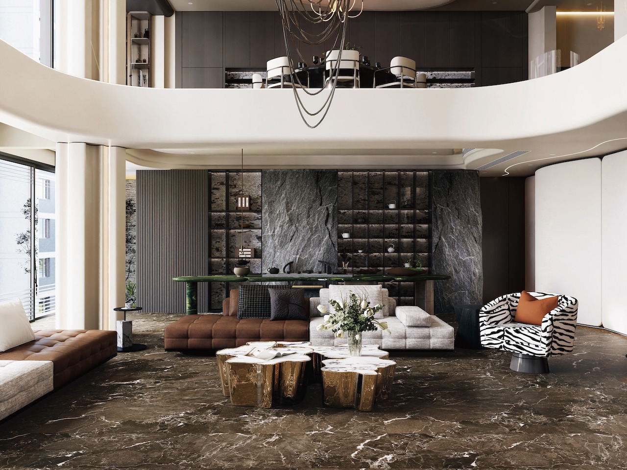 Керамогранит Global Tile арт Этна, коричневый, 1200х600 фото 2