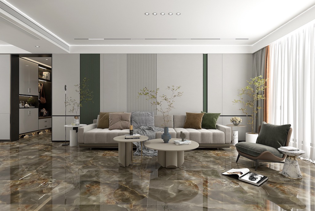 Керамогранит Global Tile арт Янтарь, коричневый, 1200х600 фото 3