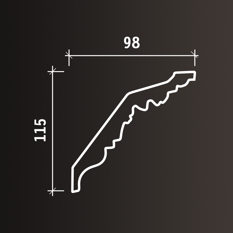 Потолочные карнизы Европласт арт 1.50.185 гибкий фото 3