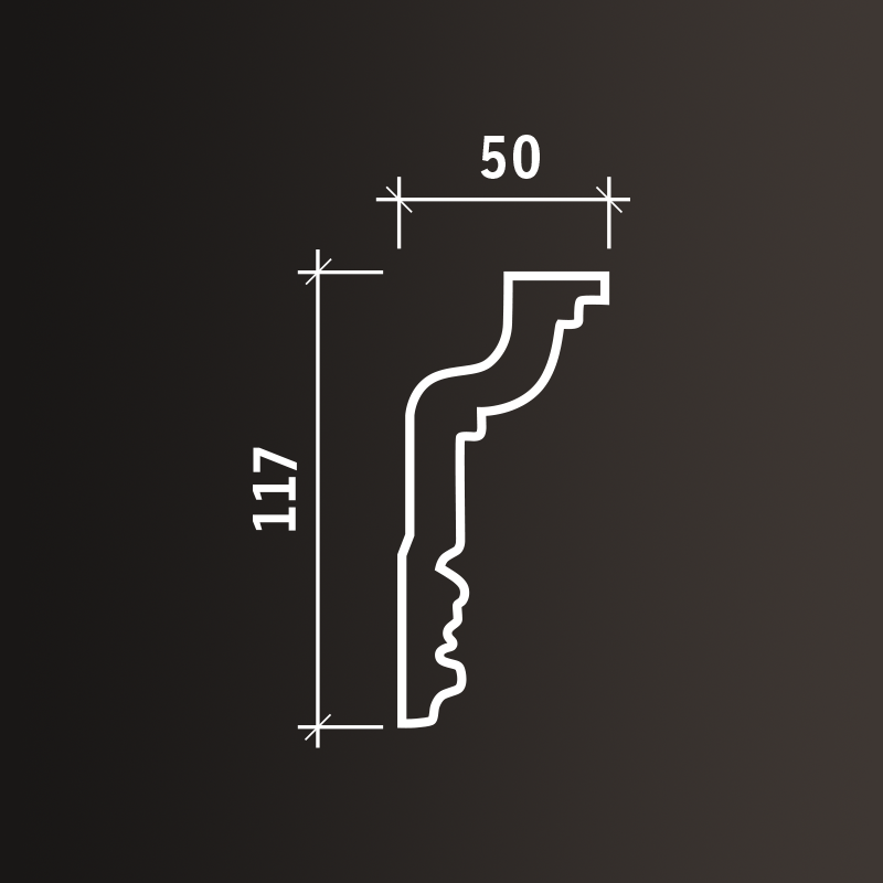 Потолочные карнизы Европласт арт 1.50.119 гибкий фото 3